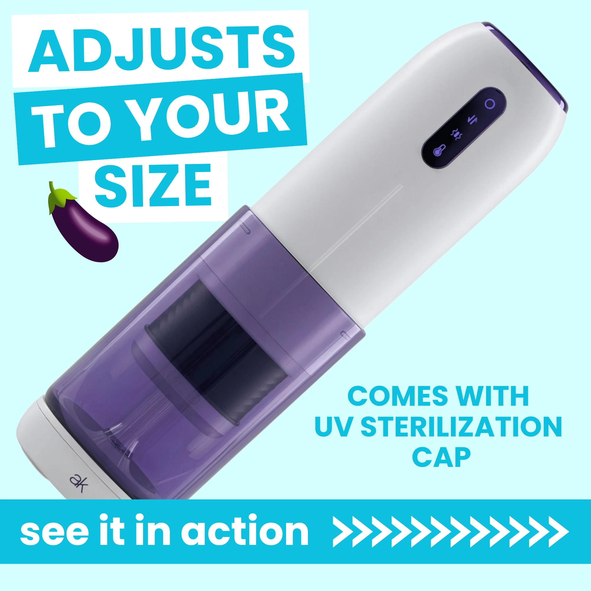Super Series Adjustable Length Masturbator - Thrusting, Warming & Vibrating