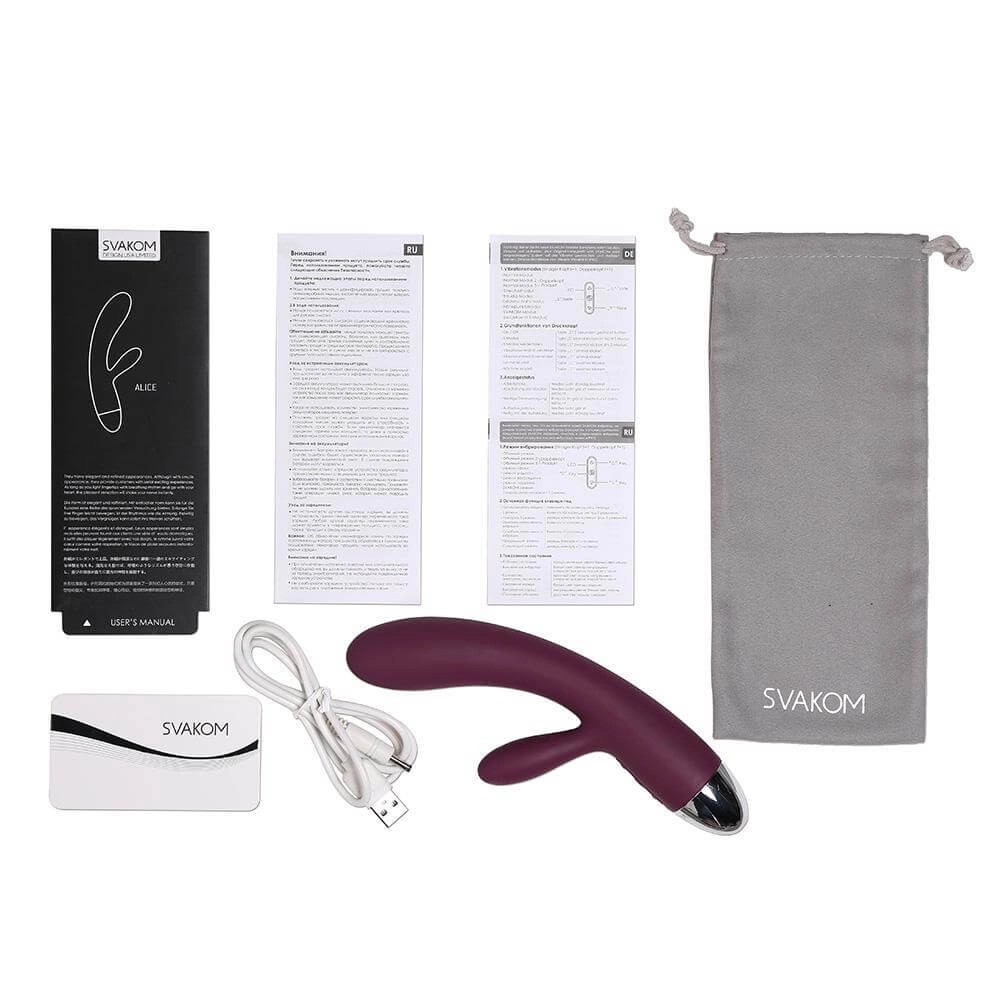 SVAKOM Alice Rechargeable Dual Motor Rabbit Vibe Violet