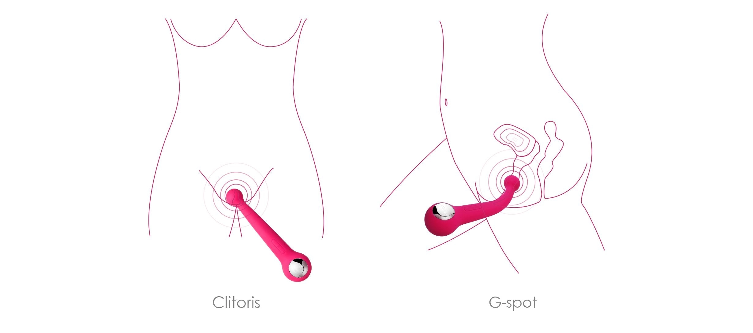 SVAKOM Bonnie Double Pleasure Vibrator Plum Red