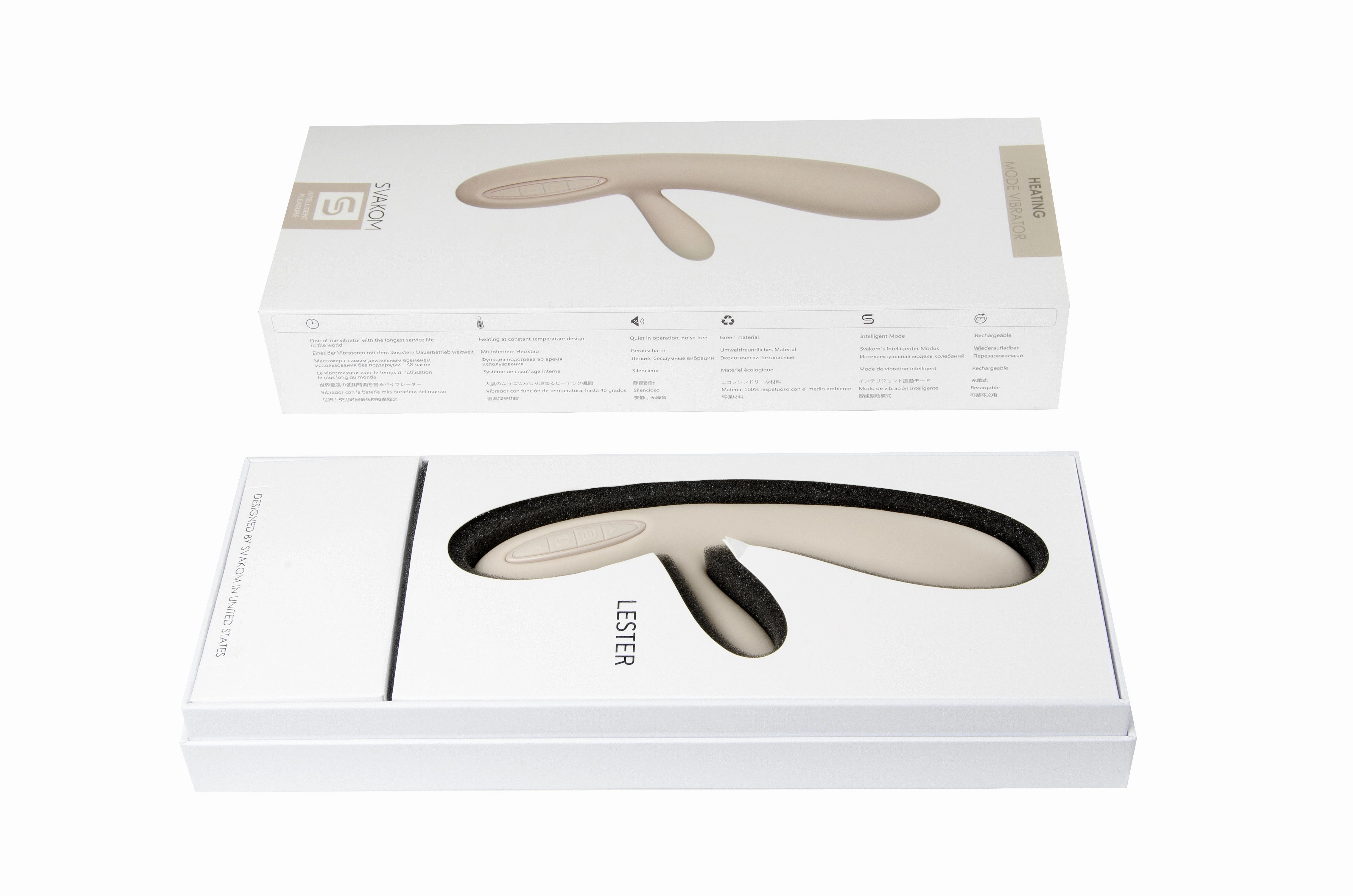 SVAKOM Lester Rechargeable Warming Rabbit Vibe Khaki