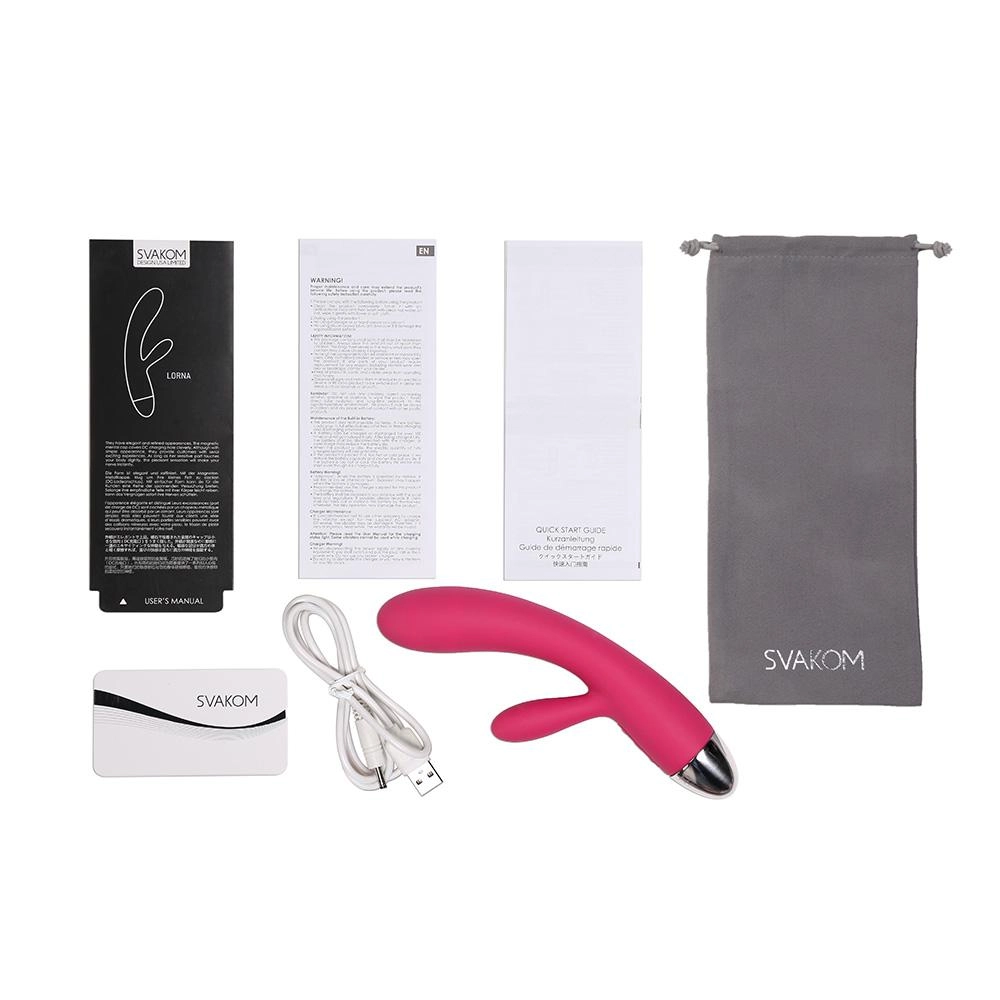 SVAKOM Lorna Rechargeable Touch Rabbit Vibe Wine Red