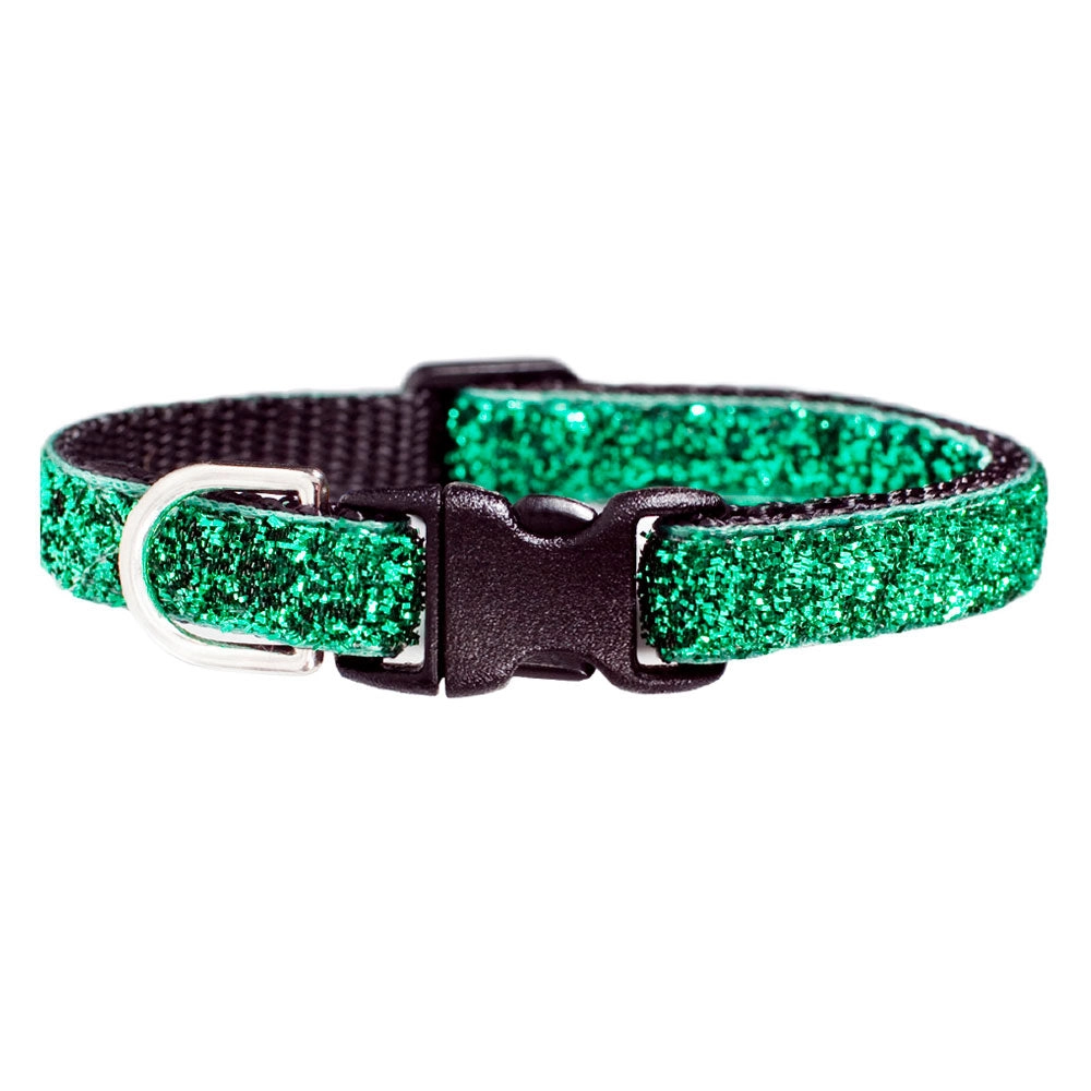 Sweet Pickles Glitter 7-10" Cat Collar - Good Witch Green