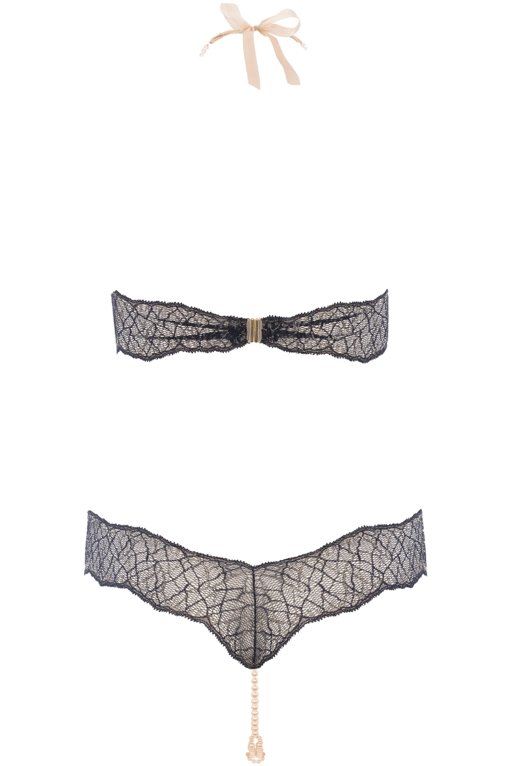 Sydney Double Pearl Body Black, Size L