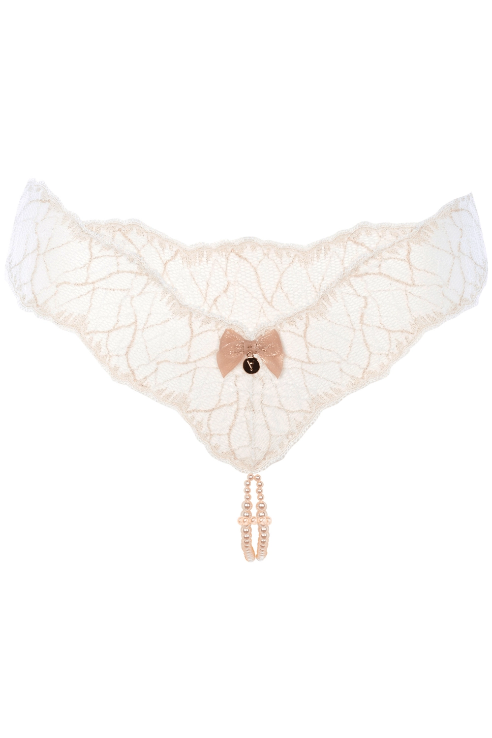 Sydney Double Pearl Thong Ivory