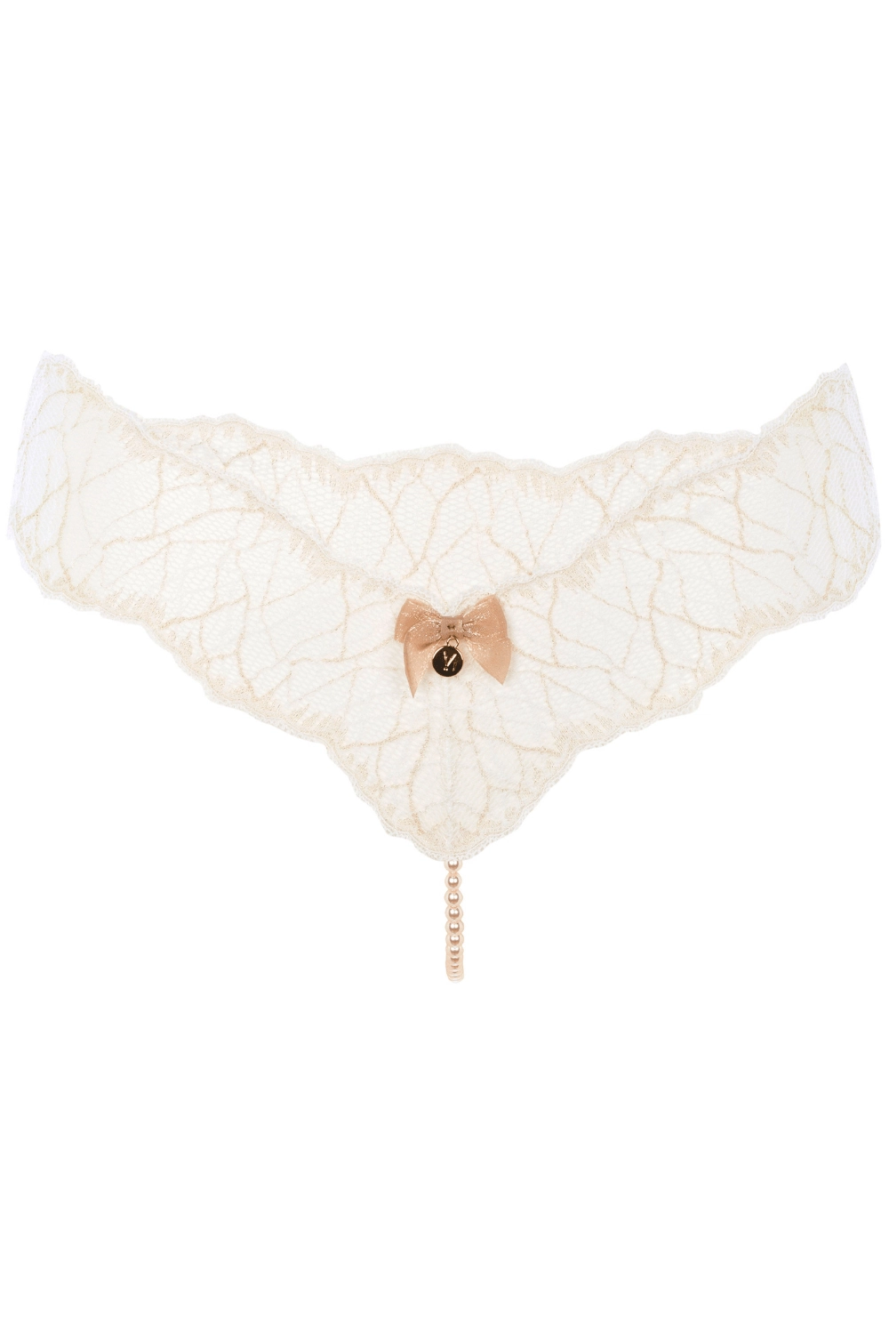 Sydney Single Pearl Thong Ivory
