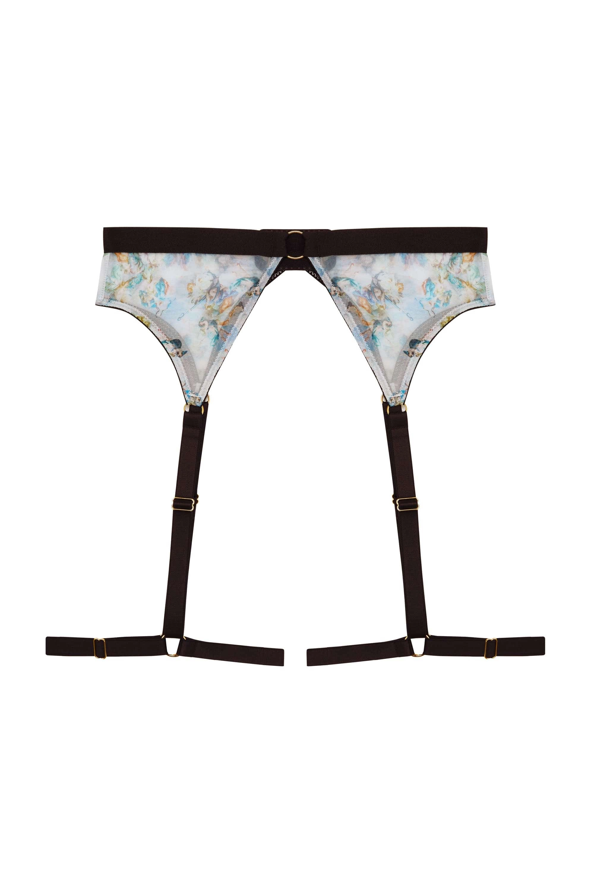 Talia Renaissance Printed Mesh Suspender