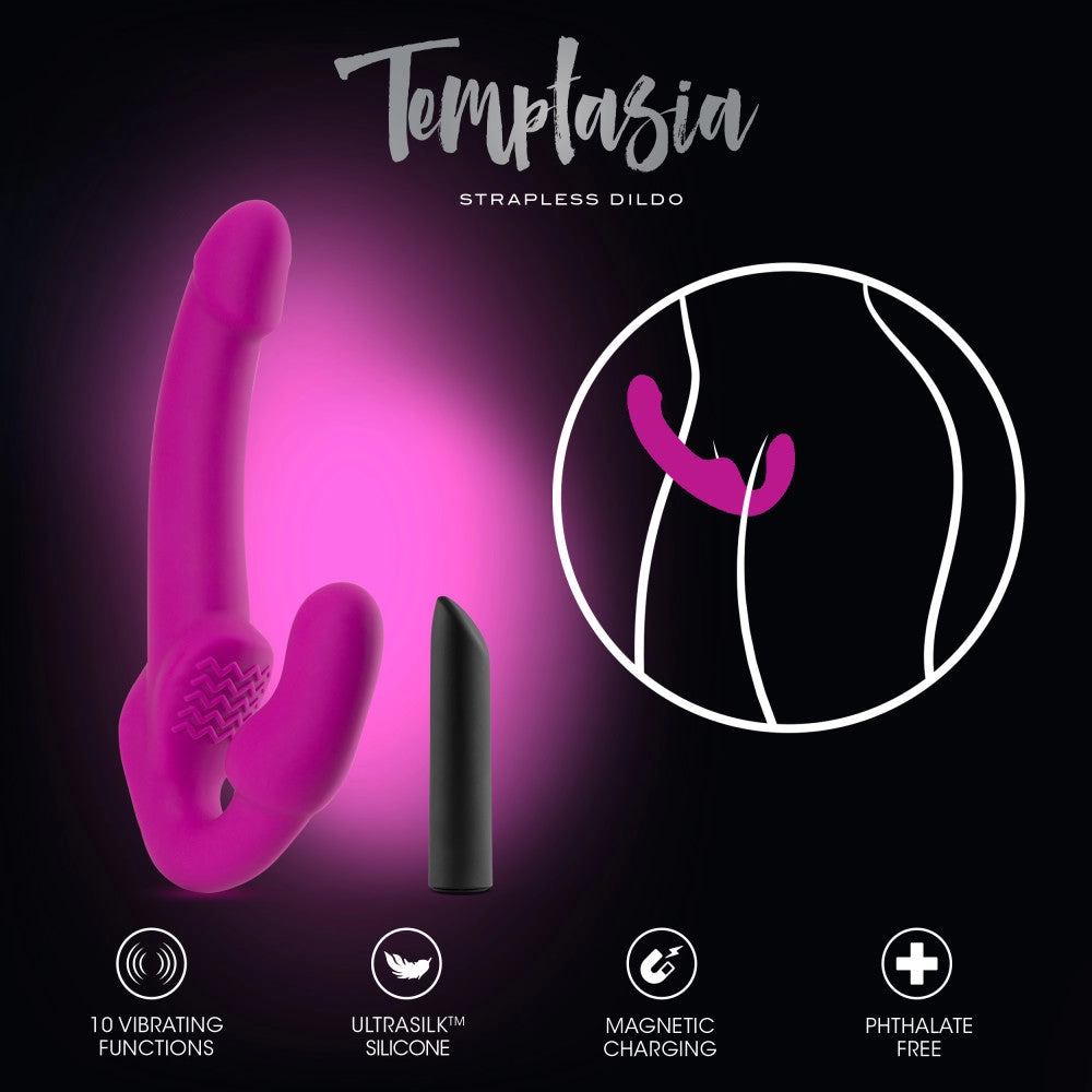 Temptasia By Blush® | Estella G-Spot Pink 9.5-Inch Long Rechargeable Vibrating Dildo