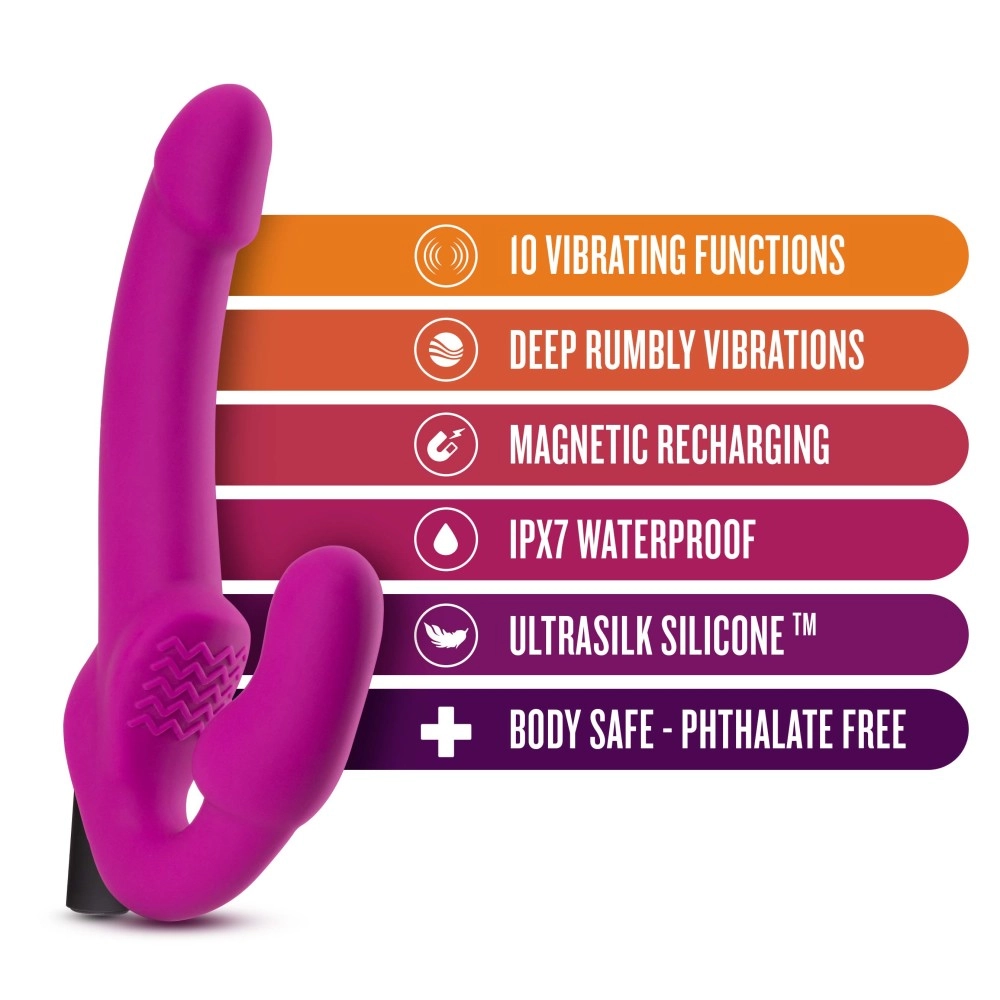 Temptasia By Blush® | Estella G-Spot Pink 9.5-Inch Long Rechargeable Vibrating Dildo