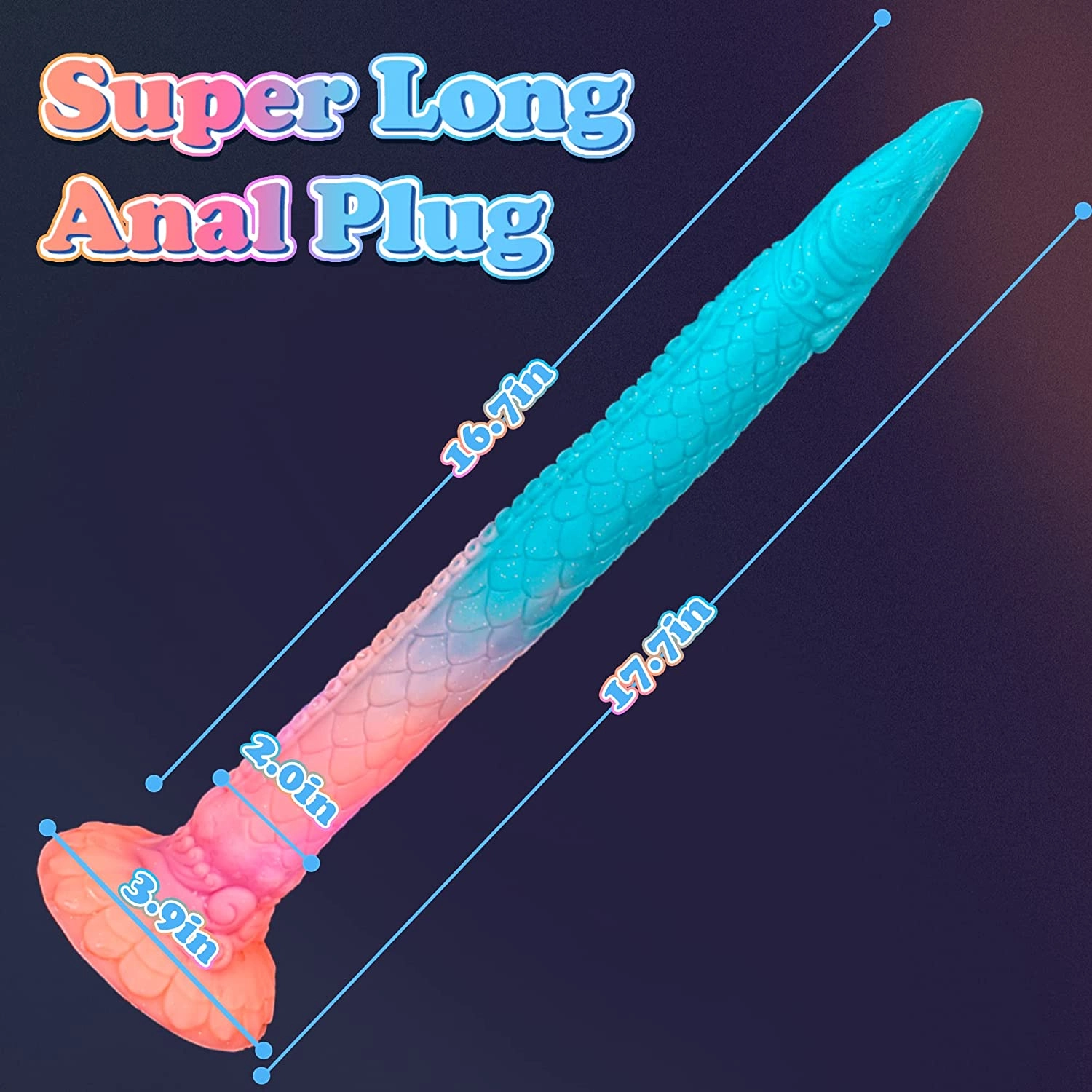 Tengon 18.5 Luminous Anus Dilator With Dragon and Octopus Texture - Laphwing