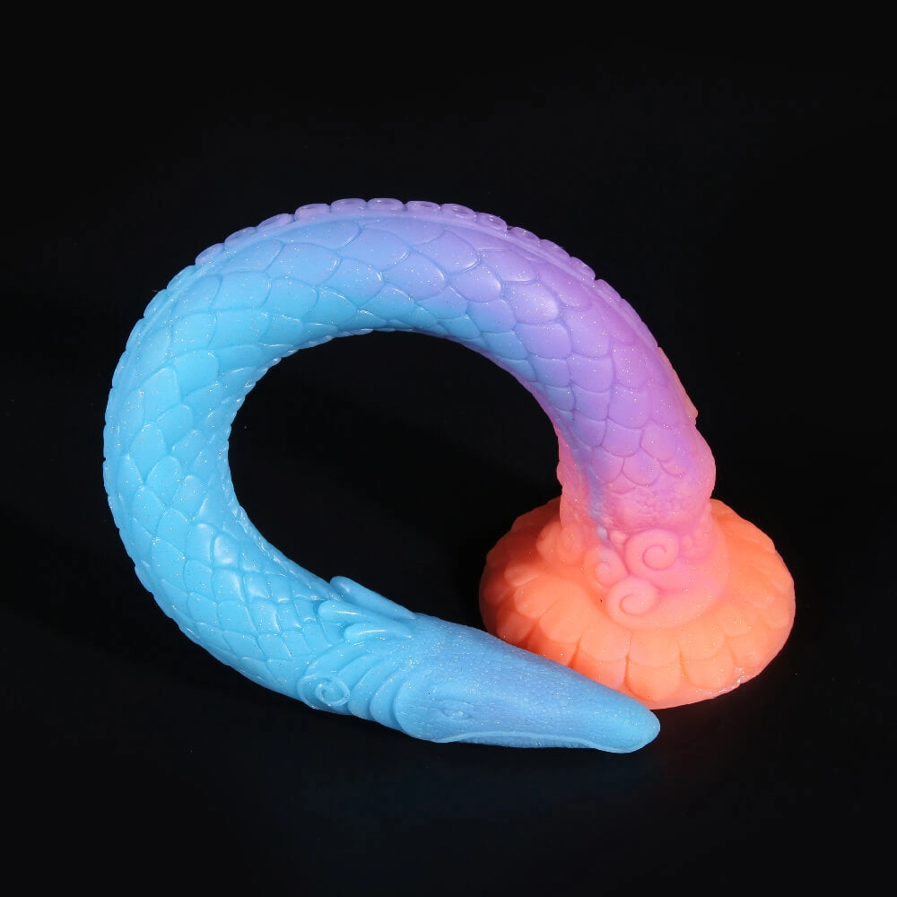 Tengon 18.5 Luminous Anus Dilator With Dragon and Octopus Texture - Laphwing