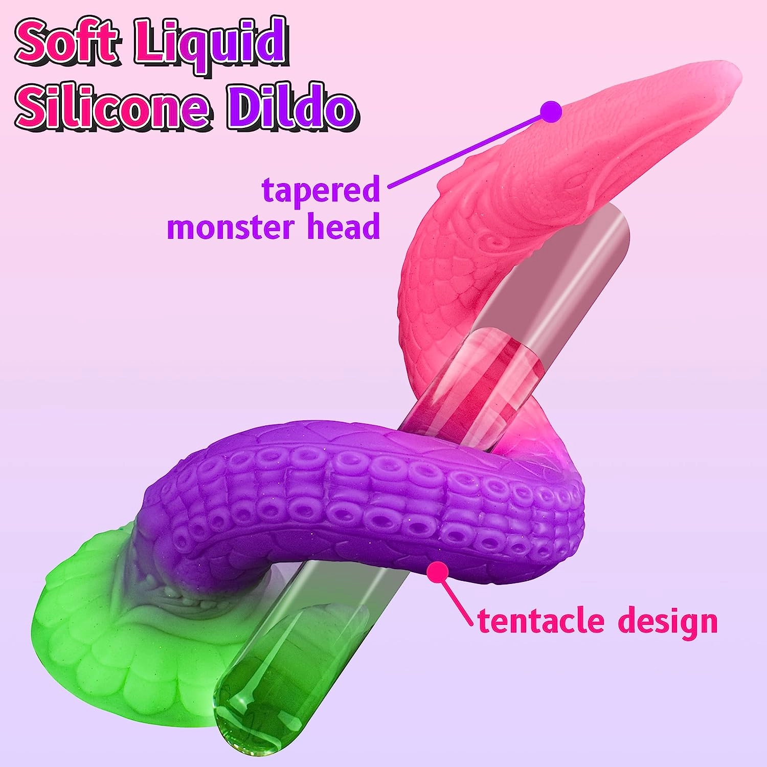 Tengon 18.5 Luminous Anus Dilator With Dragon and Octopus Texture - Laphwing