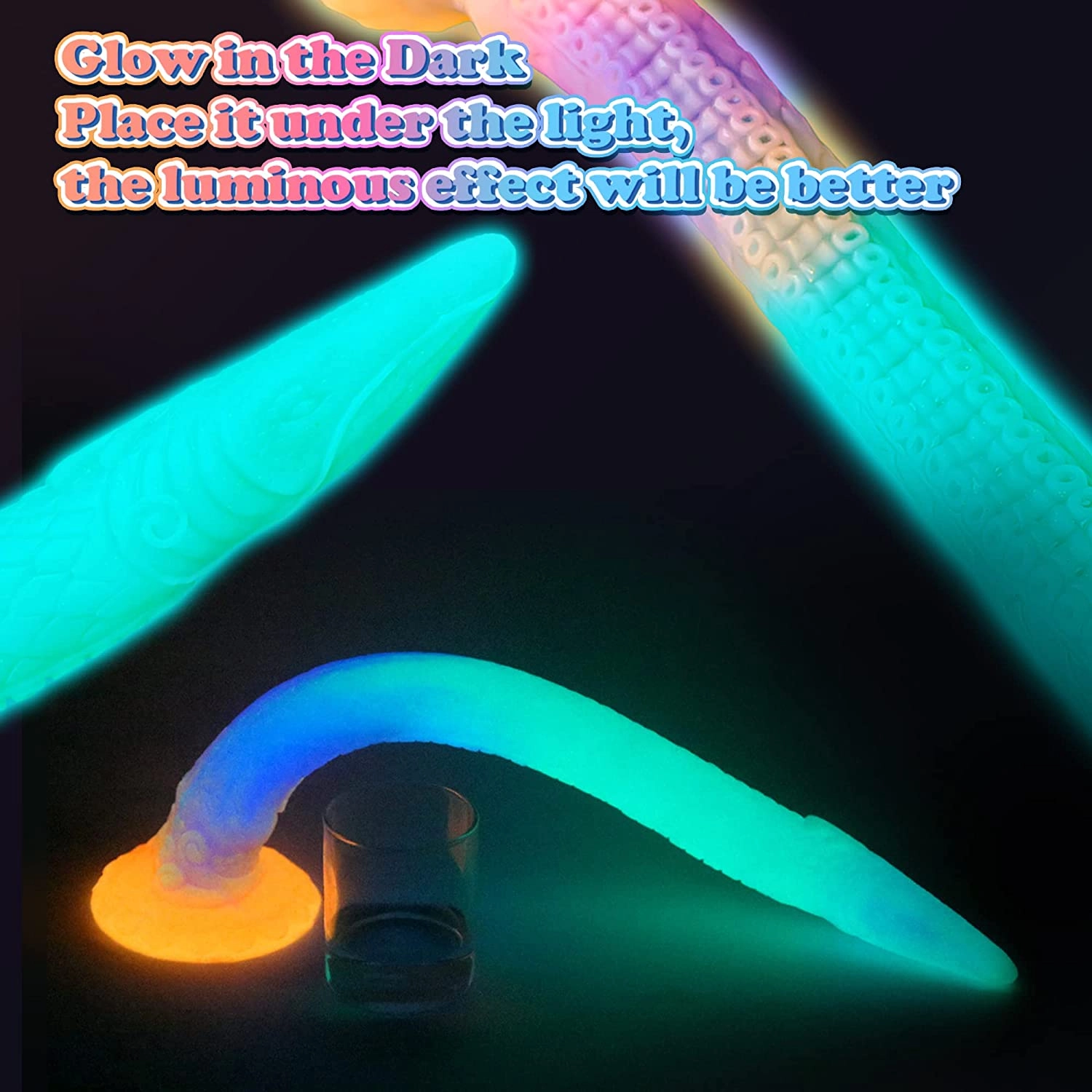 Tengon 18.5 Luminous Anus Dilator With Dragon and Octopus Texture - Laphwing