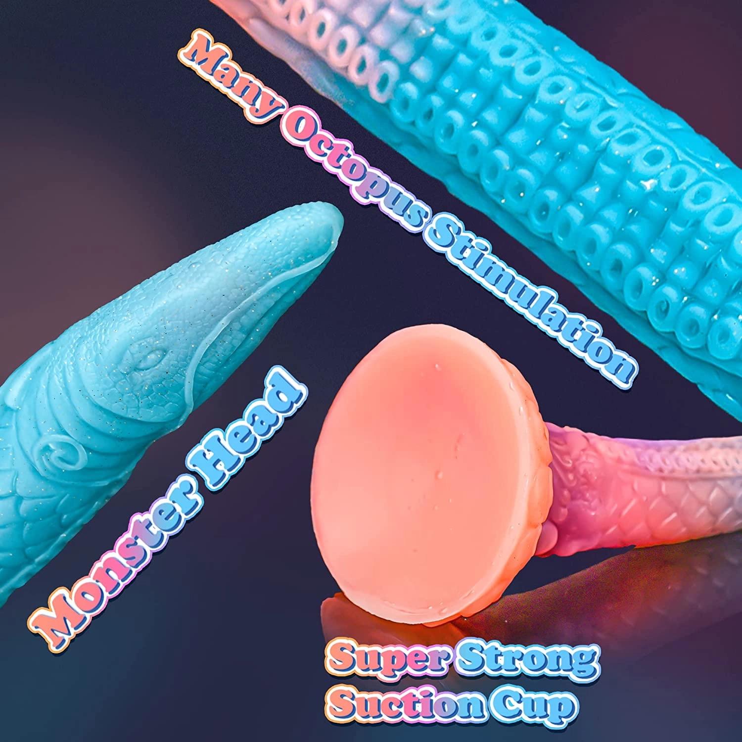 Tengon 18.5 Luminous Anus Dilator With Dragon and Octopus Texture - Laphwing