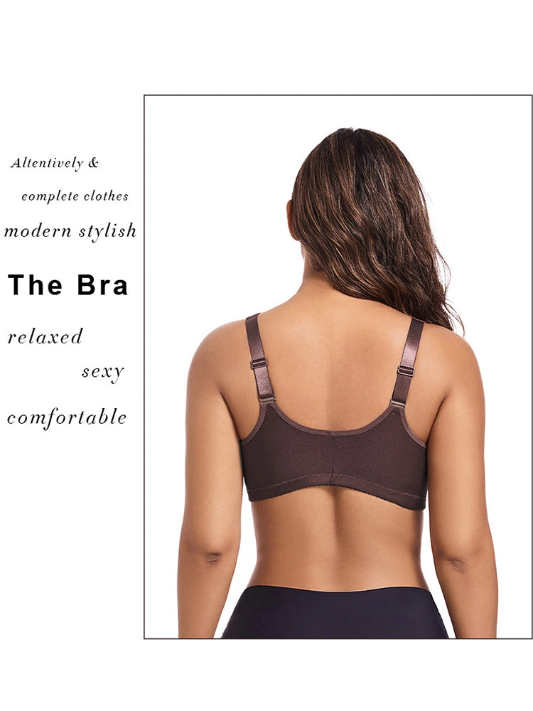Ultra-Thin Lace Front Closure Push-Up Bra with Underwire