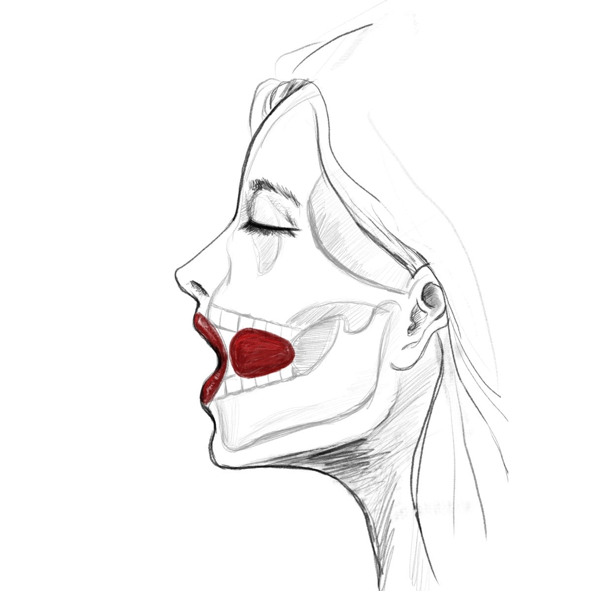 UPKO Luxury Silicone Invisible Mouth Gag with Italian Leather Straps