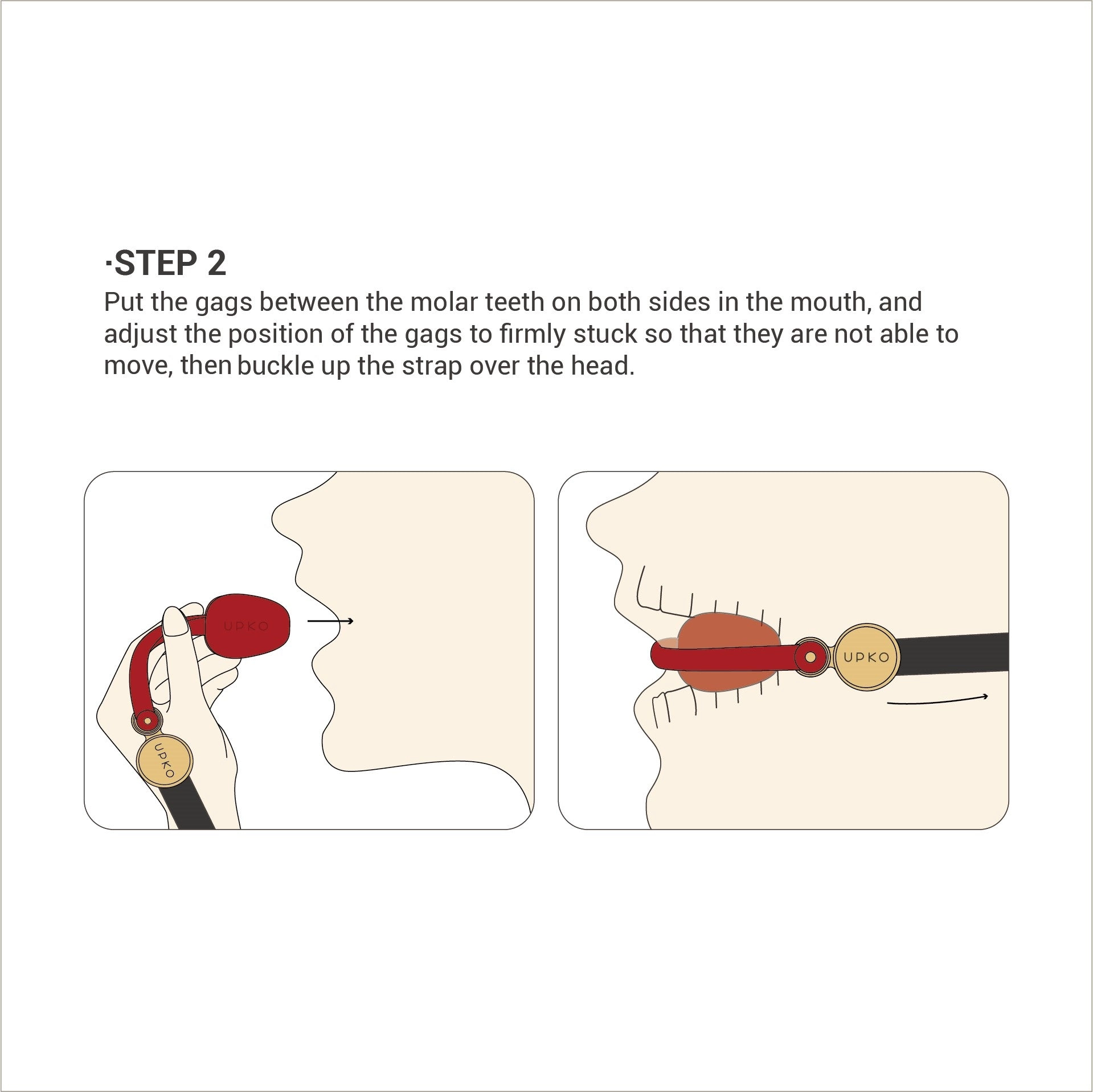 UPKO Luxury Silicone Invisible Mouth Gag with Italian Leather Straps