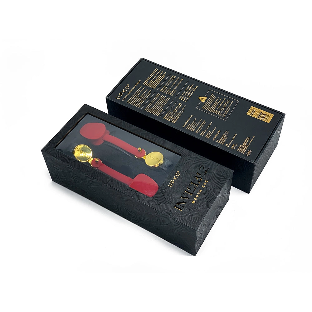UPKO Luxury Silicone Invisible Mouth Gag with Italian Leather Straps