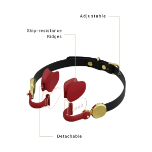UPKO Luxury Silicone Invisible Mouth Gag with Italian Leather Straps