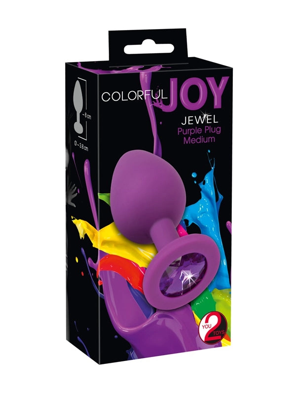 You2Toys Medium Purple Silicone Jewel Butt Plug