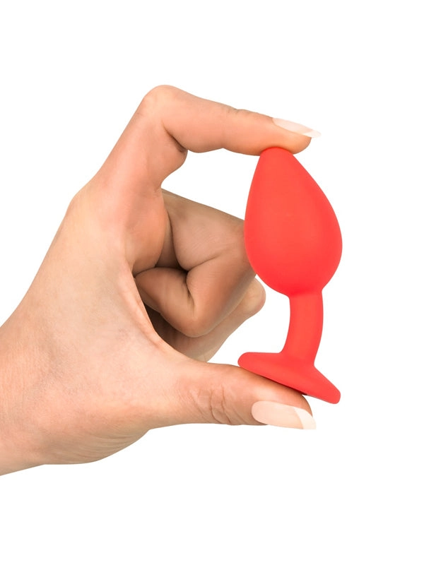 You2Toys Small Red Silicone Jewel Butt Plug