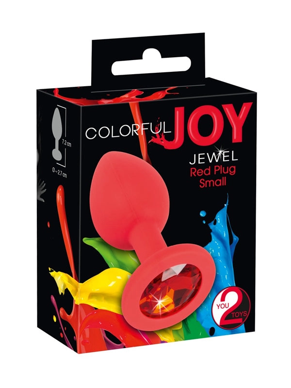 You2Toys Small Red Silicone Jewel Butt Plug