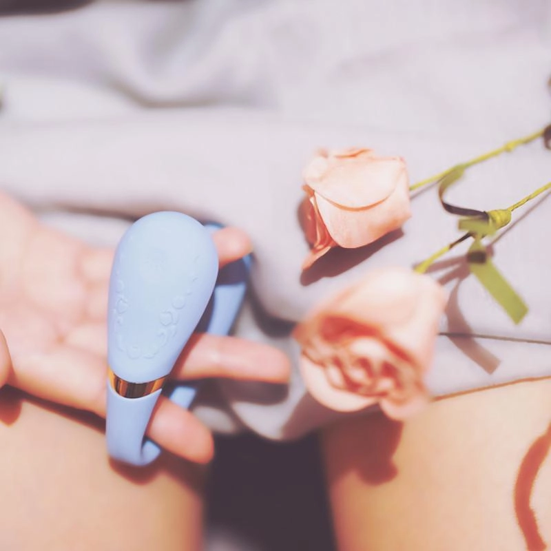 ZALO Fanfan App-controlled Rechargeable Couples Massager Royal Blue