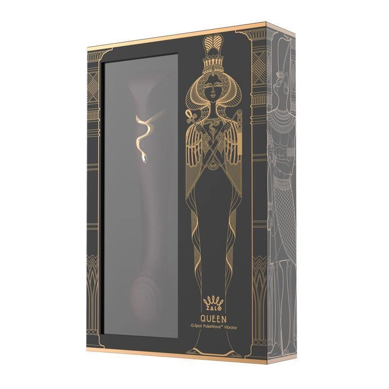 ZALO Queen Set G-spot PulseWave 17-function App-controlled Rechargeable Silicone Vibrator with Suction Sleeve Wine Red