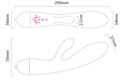 ZALO Rosalie Rabbit App-controlled Rechargeable Vibrator Bright Red
